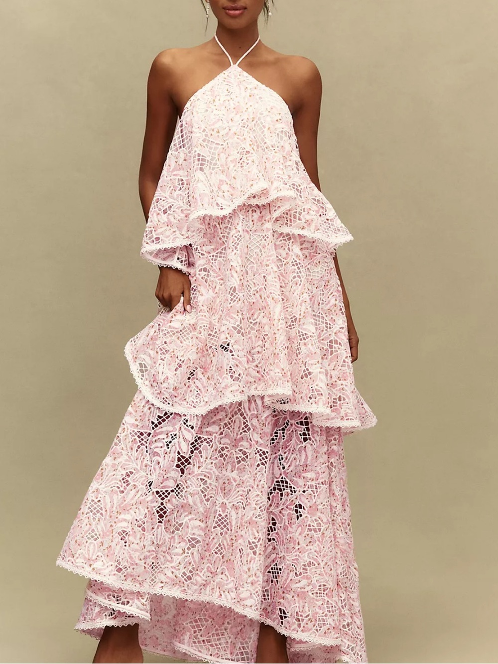 Elliatt Valencia Tiered Halter Gown